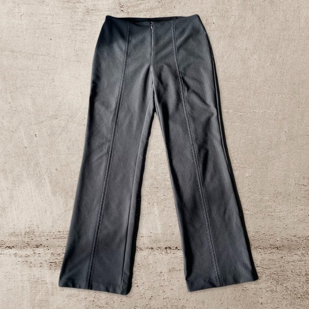 vintage express low rise lace pinstripe trousers